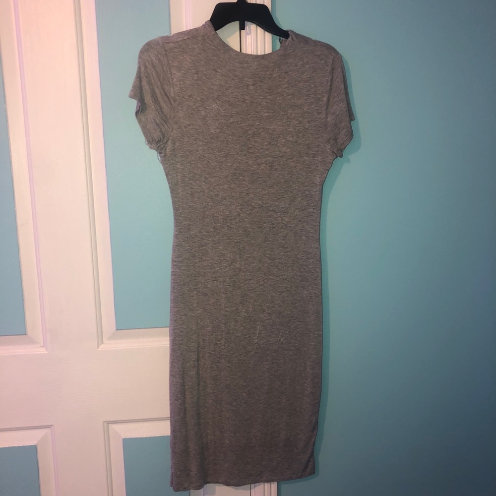 Gray bodycon dress